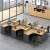 欧音（OUYIN）办公家具职员屏风办 公桌椅套装4/6人位工位员工桌卡座现代简约 干字型六人位 含椅