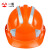 一盾免费印字 一盾国标加厚安全帽工地男施工建筑工程电力透气头盔定制logo印字 橙色 三筋反光条