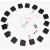 促销方形伸缩拉线盒手表展示防盗钢丝绳拉线器VR头显固定卷线器 白色拉线盒(一个铜柱+铁帽) 04A线尾