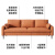 【送货上门】密可罗西科技布沙发小户型客厅双人三人现代简约免洗服装店公寓网红款 橙色 大三人2m(送两个抱枕)