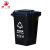 田铎 户外垃圾桶 120L加厚草绿色有轮（厨余垃圾）大号塑料商用环卫垃圾桶带盖分类工业小区物业垃圾桶