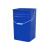 庄太太 铁皮户外垃圾桶 户外方桶带盖手提果皮箱油漆桶【30L方桶-蓝色】ZTT1084