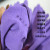 劳保手套L309紫色乳胶发泡手套柔软防滑耐磨透气防护 l578粉色12双 M