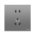 天正开关插座空调16A灰色usb家用钢板86型五孔墙壁插座 USB带五孔插座(灰色) V5-3USB23