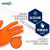 定制6.8克大降价柯沃超厚耐用麻面橙色钻石纹丁腈手套防油手套 柯沃6.8克 M