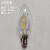 定制E14小螺口爱迪生灯丝LED长条短长笛试管水晶蜡烛尖泡拉尾节能 C35尖泡-2瓦(E14小螺口) 其它 暖黄