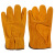 耀王 二层牛皮电焊手套短款耐磨耐热防护焊工焊接劳保手套 黄色（5双装） 均码 
