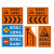 道路施工安全警示牌 铝板工程膜反光标识 前方施工注意安全交通橙色反光警示 铝板+升级架子 慢行右导