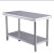 厨房桌子长方形正方形工作台不锈钢加厚奶茶餐馆打荷台子 白色 80*40