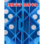 塑料防潮垫板叉车托盘平板网格超市货垫仓库防水组合塑胶仓储地堆 平板九脚80*60*13.5cm 只有蓝色