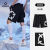 准者美式运动短裤男女夏季速干跑步训练健身篮球裤宽松冰丝五分裤 黑色 M-160-170