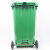 冰禹 BY-6262 分类垃圾桶 户外塑料分类垃圾箱 绿色 加厚240L带轮