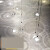 后现代北欧轻奢设计师餐厅个性飞碟玻璃水滴螺纹形极简吊灯艺术展 水滴款25cm