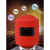 LISM电焊面罩红钢纸焊焊接安全防护帽子头戴式高温氩弧焊防火星防焊工 黄帽带卡槽