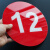 号码贴亚克力数字号码牌机器设备编号贴机台序号指示标识牌子餐厅 红色1-20(YB01-20) 4x6cm