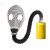 护力盾防毒面具 防有害气体防粉尘59式面罩带7号过滤罐 MF1单面具+导气管+7号过滤罐