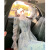 狮奥利兴海边氛围感裙子2024新款法式方领设计感在逃公主碎花连衣裙春 蓝色碎花 XL建议120140斤