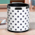 定制垃圾桶可爱少女客厅卧室创意卫生间圾简约北欧风 14L 白色波点 银圈