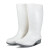 圣驰 劳工高筒白色水鞋 耐油耐酸碱厨房雨靴养殖防滑黄色雨鞋 白色 36