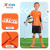 特步（XTEP）儿童足球服短袖套装夏季新款男童运动服两件套夏装 明火橙 130cm