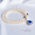 佰色传情（BRI.R） 7-8mm圆形强光淡水珍珠项链母亲节礼物送妈妈婆婆长辈 气质典雅