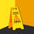黄色人字形当心字告示牌地面标示牌警示牌提示牌 正在维修 29X60CM