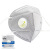 LISM活性炭kn95口罩带呼吸阀 工业防尘防飞沫口罩7层独立包装 白色呼吸阀款