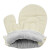 海斯迪克 防护手套 耐高温加厚隔热防烫棉布手套 烤箱手套 白色（1双）