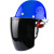 安全帽面屏电焊打磨防冲击防飞溅支架面屏防护面罩配强化式面罩 PC黑色+支架(墨绿)+安全帽 (组合一套)颜色