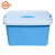 KCzy254 塑料带提手收纳箱 储物箱杂物整理箱 北欧蓝 加大号40L 46*32*26cm