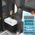 约龙（YUELONG）小户型太空铝浴室柜组合窄长陶瓷一体洗手池洗脸盆柜卫生间洗漱台 (纯白)55*30cm主柜