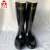 重庆3539长筒胶靴橡胶水靴男士高筒雨鞋防水鞋大码雨靴劳保工作鞋 黑色 44