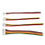 XH2.54mm端子线电子连接器电源线接插件红黑彩色排导线2p3p4p5p6p XH2.54-6Pin 单头 长30CM