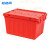 越越尚  斜插式物流周转箱  红色600*400*355mm  带盖物流运输箱长方形加厚物料箱框  YYS-ZZX-232
