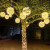 贝工 藤球灯挂树灯 户外亮化春节新年氛围灯 红色 直径20cm 户外防水花园景观灯节庆灯