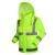 寰跃 反光雨衣雨裤套装 成人分体式交通执勤环卫防雨服 蓝白格 荧光绿 2XL（175）