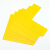 冰禹 5S管理地贴6s定位贴 地面贴纸 四角定位标签 15*5cm 黄色L型 10个 BYyn-310