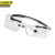 XJ京洲实邦 透明防雾 眼镜盒+眼镜布 焊工专用防护电弧墨镜劳保JZSB-9249