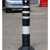 康迪普 橡胶警示柱PU弹力柱道路分道口路桩防撞反光柱隔离桩1米高黑色警示柱140直径（预理)													