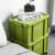 百金顿 军绿色塑料收纳箱带盖 工业风储物整理箱周转箱 杂物存放箱 小号（43.5*29*24cm）