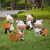 万棠庭院装饰花园小摆件创意卡通奶牛花盆幼儿园户外园林景观动物雕塑 65117-2