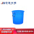 京胜丰博 加厚大号塑料圆形水桶蓝色无盖400*330*410mm工业桶储水桶收纳桶厨房垃圾桶大容量多用桶50升
