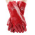 君御 7935 红PVC手套 35CM耐油耐酸碱防护手套 一打12付装 红色 均码 5