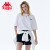卡帕（Kappa）短袖新款情侣男女纯棉运动T恤美式字母休闲半袖夏季 漂白-001 L
