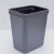安大侠 小方桶 垃圾桶 厨房客厅卧室卫生间方形垃圾桶 灰色 W-102B(带圈)
