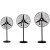海斯迪克 HKL-1077 应急防暑风扇 工业商用风扇 强力电风扇 挂壁款 铝叶 500型(3m电线)