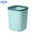 中环力安 大号方形浅蓝 压圈垃圾桶创意卫生间厨房客厅无盖垃圾篓 ZHLA-854