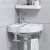 佐瑞（ZUORUI）简易洗手盆柜小户型三角洗脸盆柜卫生间浴室柜组合 38cm陶瓷一体盆+单冷龙头