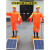 适用于交通指挥假人太阳能保通机器人员施工高速公路安全员摇旗指导员人 太阳能施工车