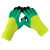 曼睩 加强指绿色12双装 劳保手套耐磨工作丁腈橡胶乳胶手套防滑防水胶皮劳动工地干活防护手套ML008
